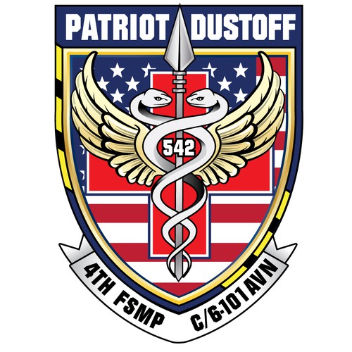 Logo for a US Army Medical Evac Unit