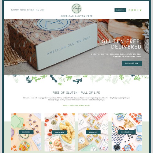 Squarespace Website for American Gluten Free