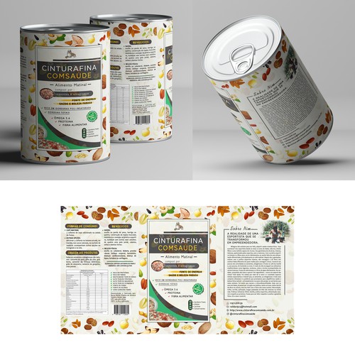 MOCK UP CANNED CINTURAFINA COMSAUDE Label Packaging