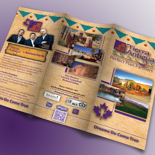 Create the next brochure design for Perfect Plan Partners of Tierra Antigua Realty