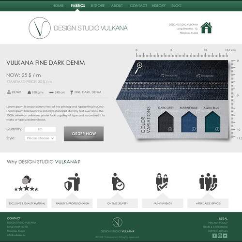 website design for VULKANA