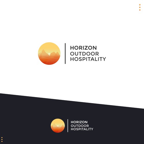 Minimalist abstract logo concept for Horizon.