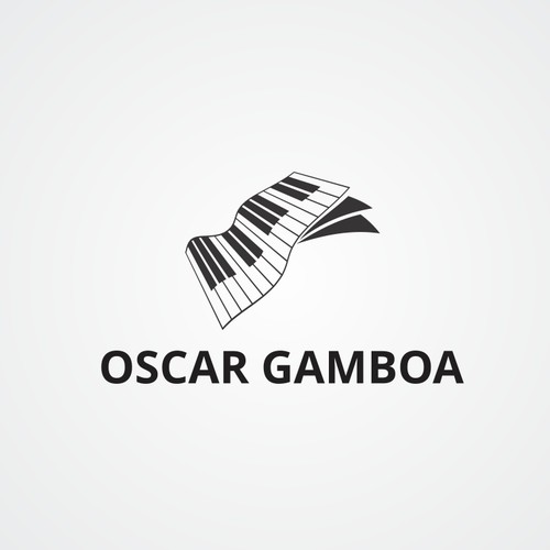 bold logo for musician keyboardist 