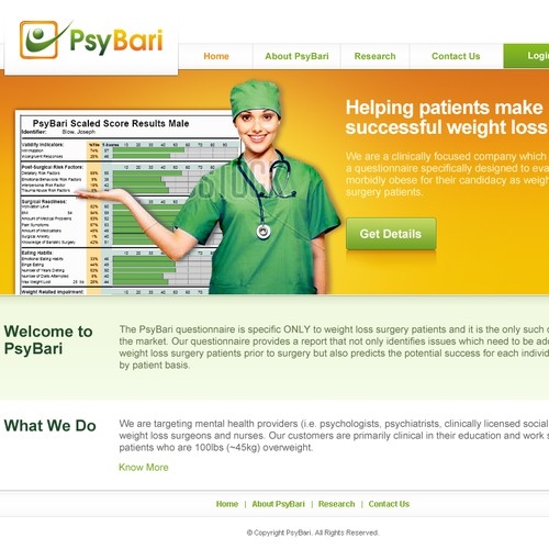 Homepage for Psychological Test for Weight Loss Surgery Patients