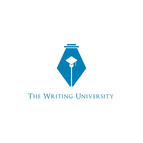 A modern take on traditional symbols related to writing and education.