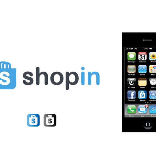 Create a logo for social ecommerce site SHOPIN