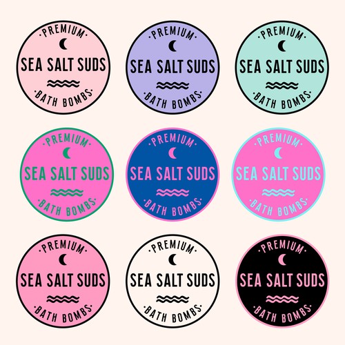 Sea Salt Suds Bath Bombs Brand Identity