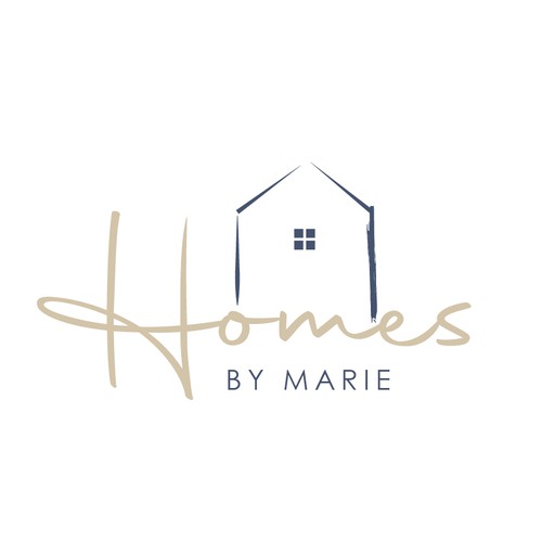 Modern logo for real estate brand.