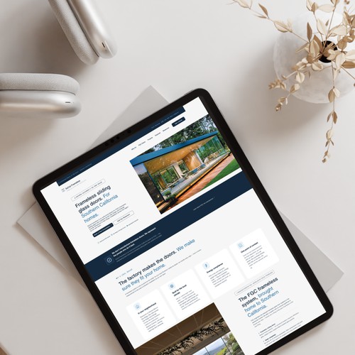 Website design for SoCal Frameless