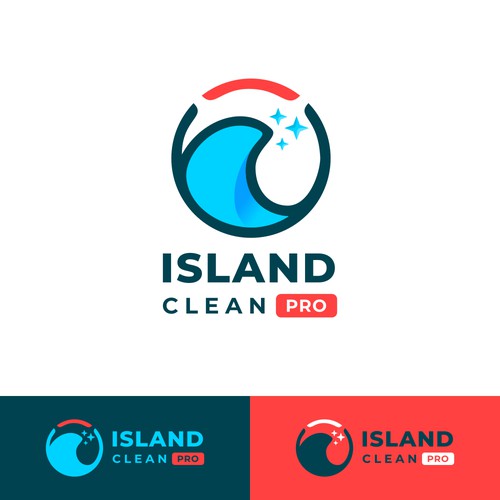 Island Clean Pro Logo Design