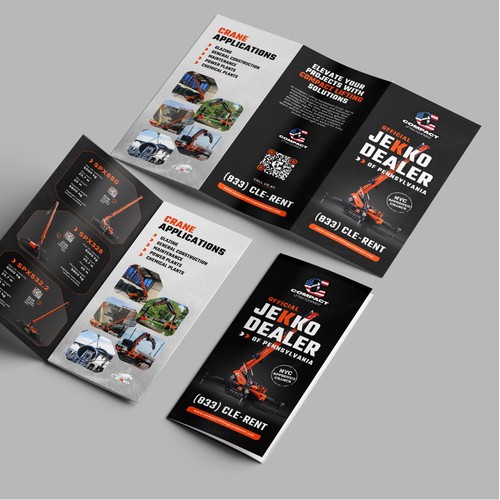 Design trifold brochure for Construction Sales & Rental Company