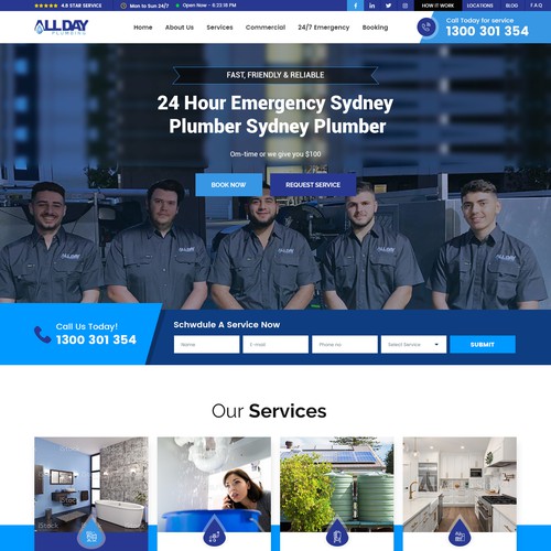 Plumbing Company Website Design