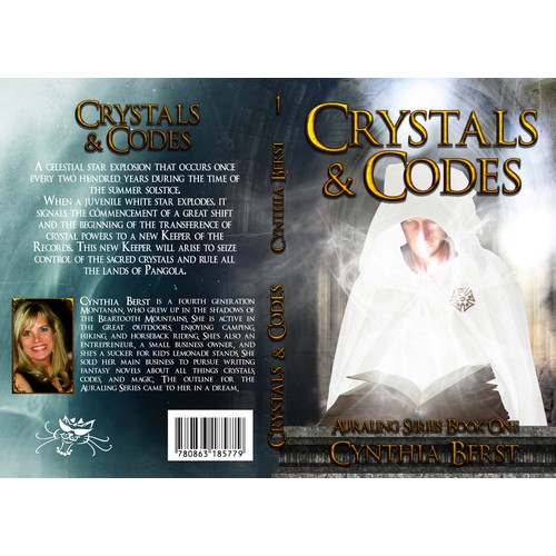 Crystals & Codes - Fantasy Book Cover Design for children ages: 8 to 12 years old. 
