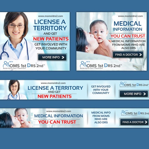 Create an enticing Banner Ad for Moms 1st Drs 2nd