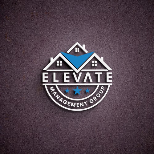 Real Estate Logo Design With "Elevate Management Group".