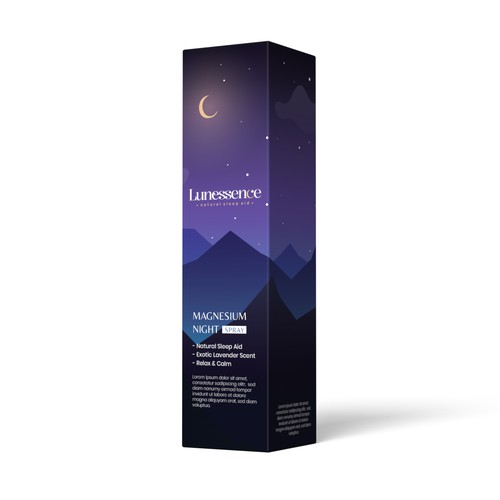 Design a Tranquil, Elegant Packaging Box for a Premium Sleep Aid Brand 