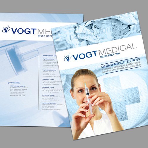 trifold for medical supply company