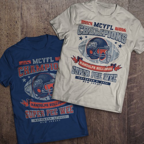 MCYFL Champions vintage tshirt illustration