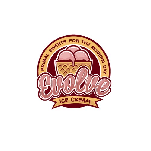 Create a logo for a paleo-centric ice cream startup!