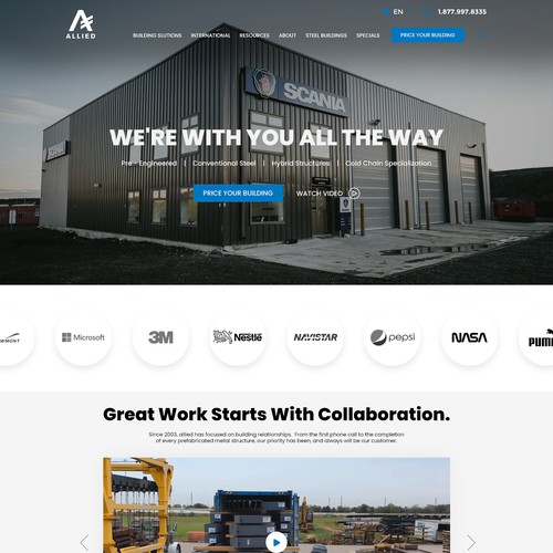 UX/UI REDESIGN - Steel Building Supplier, Think Outside The Box