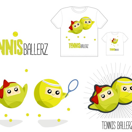 Tennis ball characters 