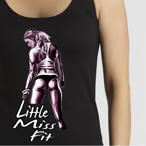 Create a sexy fun fitness design for LittleMissFit