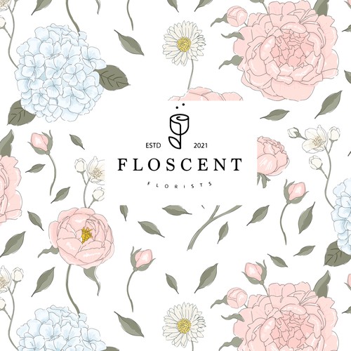 logo concept for floral shop