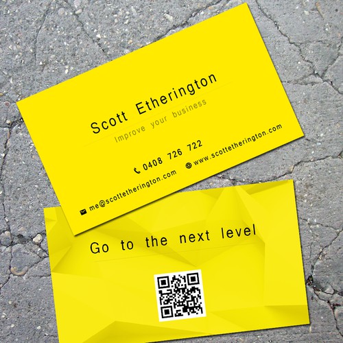 Achieve more with less. Use colour and space to create a distinctive, memorable business card