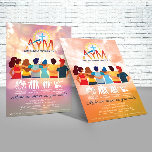 Design a cool and inviting Youth Group poster for teens 