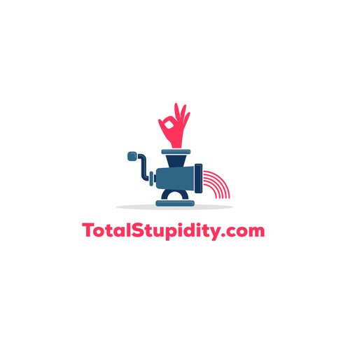 Funny logo for a website about stupidity