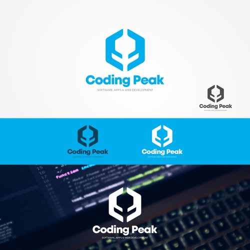 Minimalist Logo Coding Peak