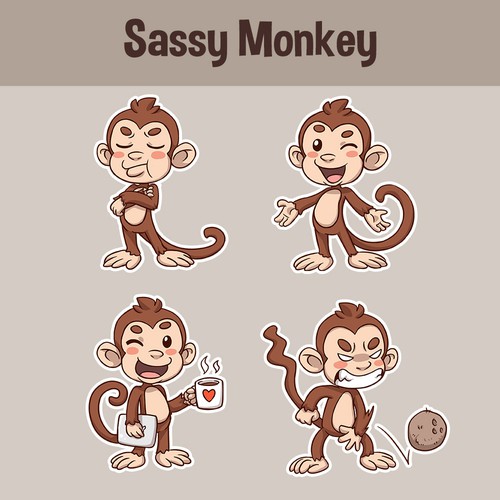 Sassy Monkey sticker pack