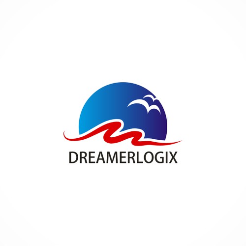 Create a powerful logo for DreamerLogix, a social impact startup.