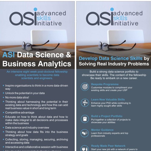 Create a roller banner design for ASI's data innovation lab