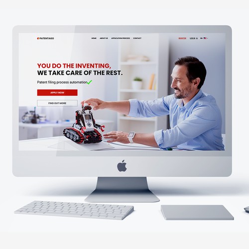 Website design for automatic patenting system