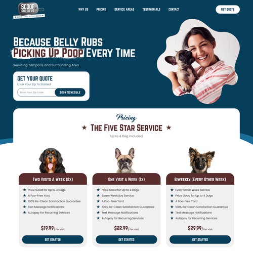 Scoop Soldiers - Professional dog waste removal services Landin Page