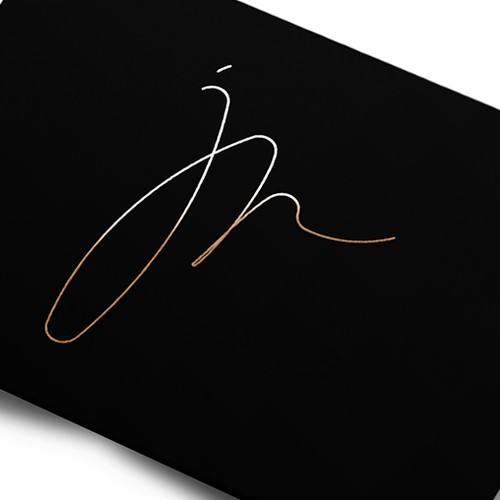 An elegant, custom made hand written monogram for an organic, handcrafted cosmetic/perfume line.