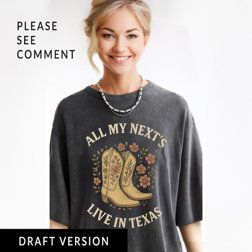 Vintage Cowgirl T-Shirt Design (I Can Design Something Similar For You As Well)