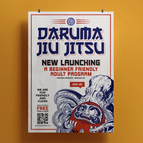 Daruma Jiu Jitsu Poster Design