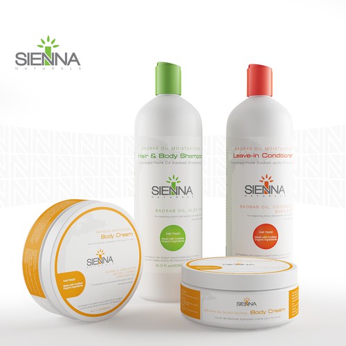 Sienna Naturals labels