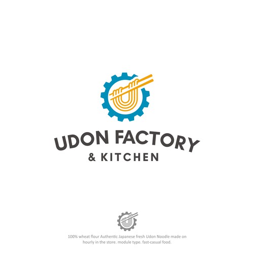 Udon factory and kitchen logo