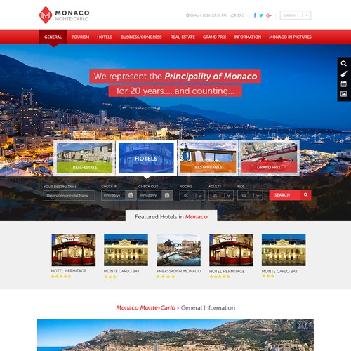 Redesign of Monte-carlo.mc Homepage