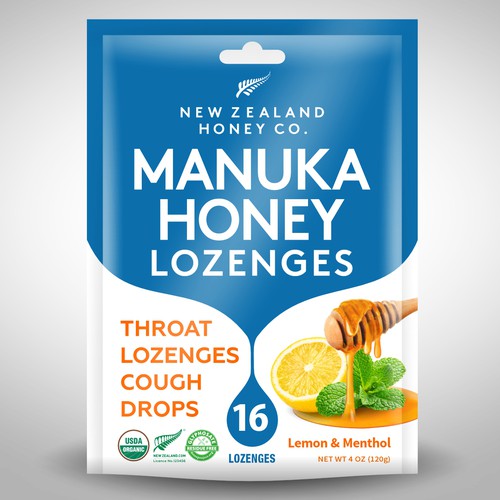 Modern, luxury packaging desing concept for New Zealand Honey