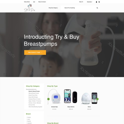 Need attractive and user friendly marketplace web pages for breast pump buyers and sellers