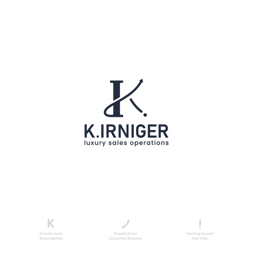 minimal feminine K logo