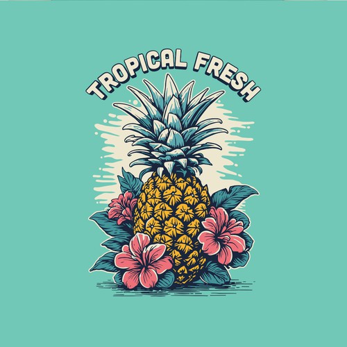 "Fresh Pineapple" Tropical T-Shirt