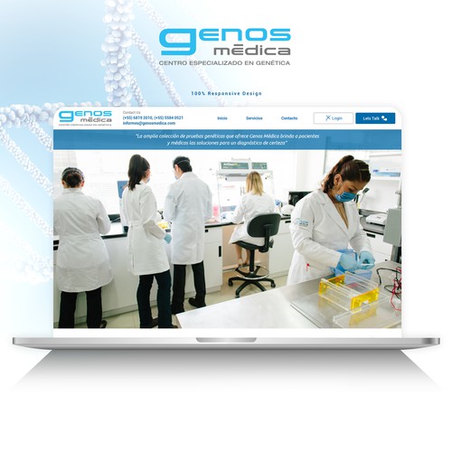 Webdesign for GENOS MÉDICA 