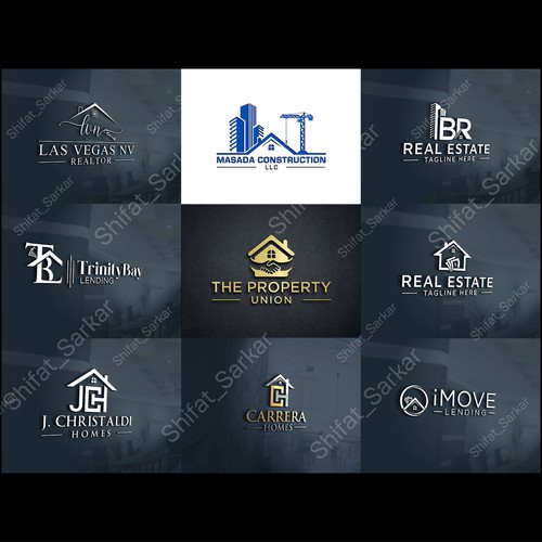 I Will Do Professional Real Estate, Realtor, Property, Mortgage, Building Construction Logo Design