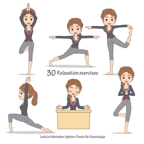 creates of funny character for business yoga