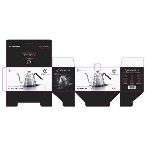 Packaging Design for a Pour Over Coffee Kettle
